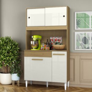 Kit Cozinha 4 Portas 1 Gaveta 91cm - Aramóveis