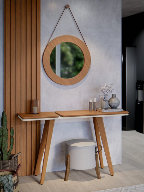 APARADOR IBIZA OFF WHITE/NATURE - TEBARROT - Imagem 2