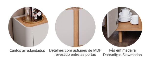 BUFFET EVA OFF WHITE NATURA - CIMOL - Imagem 4