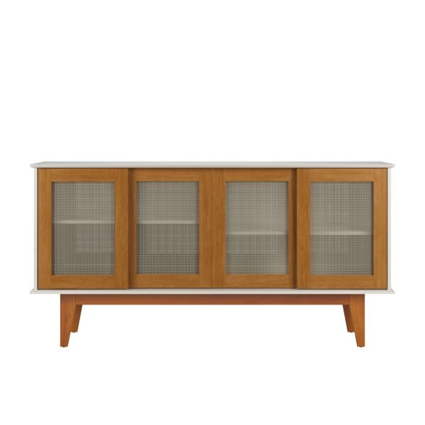 BUFFET DETROIT 4 PORTAS OFF WHITE/NATURE - TEBARROT - Imagem 5