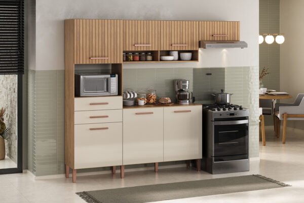 COZINHA FORTALEZA CANELADO 3D/NATURA OFF - ATUALLE