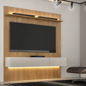HOME SUSPENSO CURITIBA 1.79 CINAMOMO/OFF WHITE C/LED - VALDE
