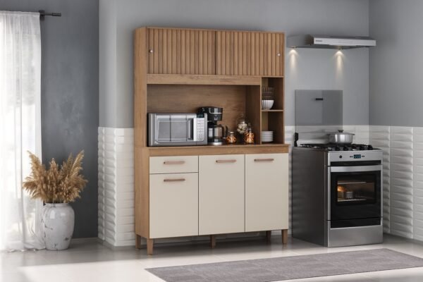 KIT COZINHA CEARA 5P1G CANELATO 3D NATURA OFF - ATUALLE