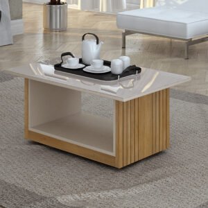 MESA DE CENTRO VENEZA CINAMOMO/OFF WHITE - VALDEMOVEIS