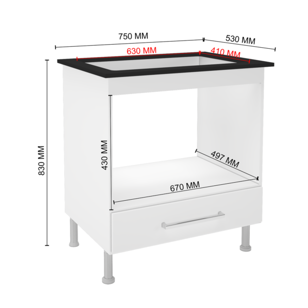 MULTIUSO COOKTOP 75CM BRANCO/PRETO - INDEKES - Imagem 3