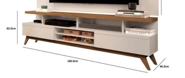 Rack Vivare 1.8 Wood 2 Gavetas - Germai Móveis - Imagem 3