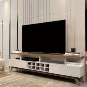 RACK VIVARE 1.8 WOOD ADEGA OFF WHITE/FREIJO - GERMAI MOVEIS