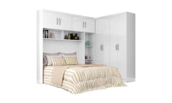 Roupeiro Paraná Modulo Canto e Cama Box Branco - Atualle - Imagem 3