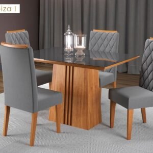Sala Ibiza 4 Cadeiras Iza - Viero Móveis