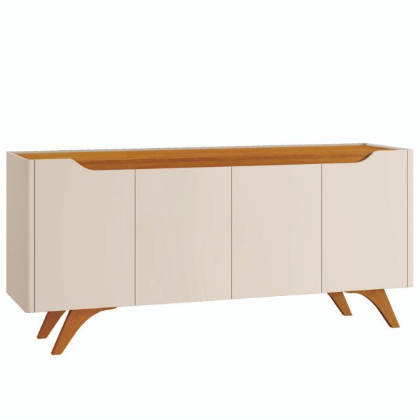 BUFFET 4 PORTAS ATENAS 180 OFF WHITE/NATURALLE - MAVAULAR - Imagem 2