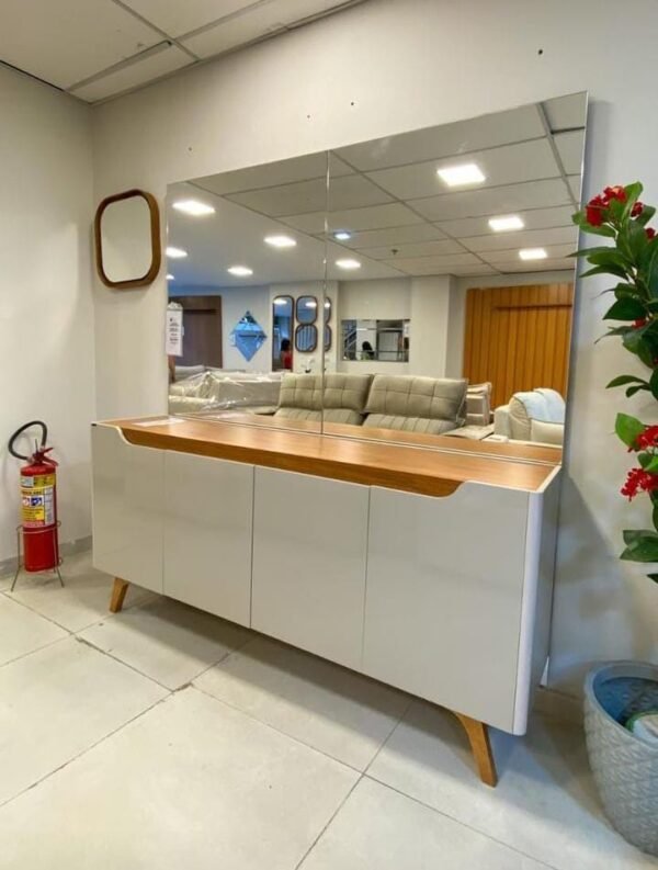 BUFFET 4 PORTAS ATENAS 180 OFF WHITE/NATURALLE - MAVAULAR
