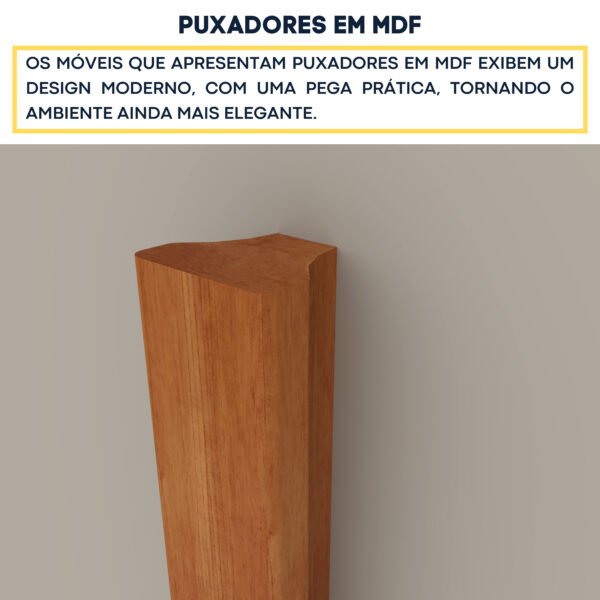 COMODA 4 GAVETAS 1 PORTA RIPADA BARCELONA CINAMOMO/OFF- TCIL - Imagem 4