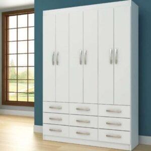 Guarda-Roupa Bergamo 6 Portas 9 Gavetas - Evidência