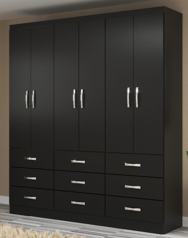 Guarda-Roupa Bergamo 6 Portas 9 Gavetas - Evidência - Imagem 3