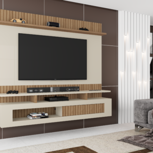 PAINEL SANTIAGO CANELATO 3D/NATURA OFF WHITE(FLEX) - ATUALLE