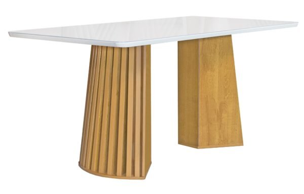 MESA NEVADA 120X90 CINAMOMO/OFF WHITE ( S/ CADEIRAS ) - CEL - Imagem 2