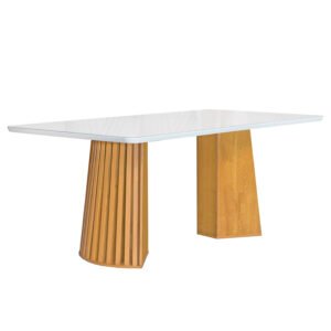 MESA NEVADA 170X90 CINAMOMO/OFF WHITE ( S/ CADEIRAS ) - CEL