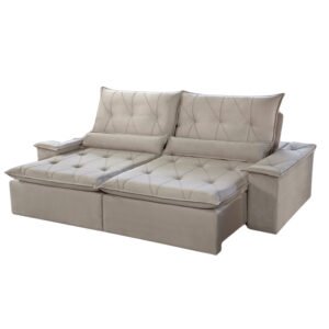 SOFA RETRATIL E RECLINAVEL TORONTO 2.50 BEGE - UNIAO
