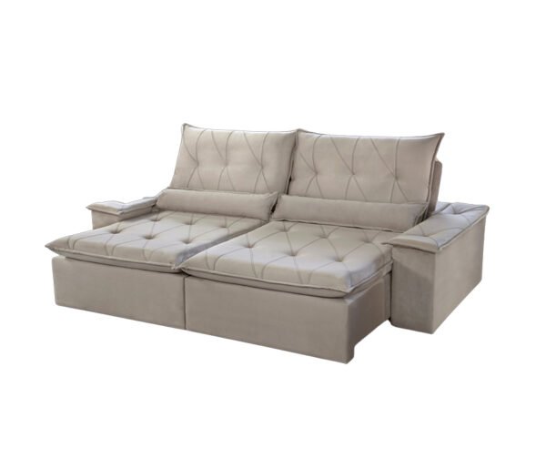 SOFA RETRATIL E RECLINAVEL TORONTO 2.50 BEGE - UNIAO
