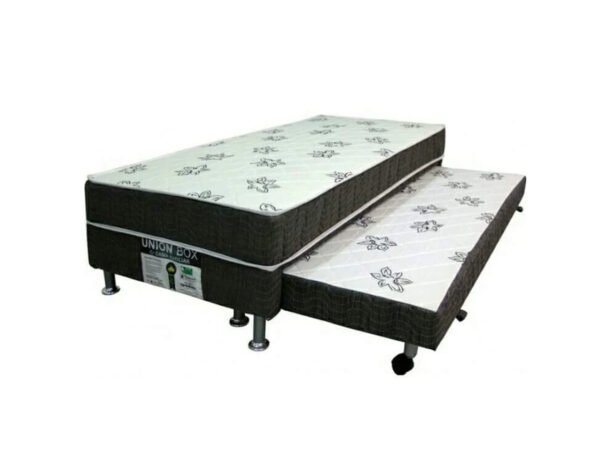 CAMA BOX SOLTEIRO COM AUXILIAR UNION ORTOPEDIC - ORTOBOM