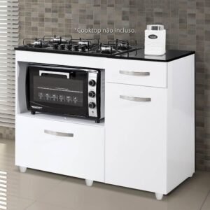 BALCAO COOKTOP 4 BOCAS VIOLETA BRANCO - KAIKI