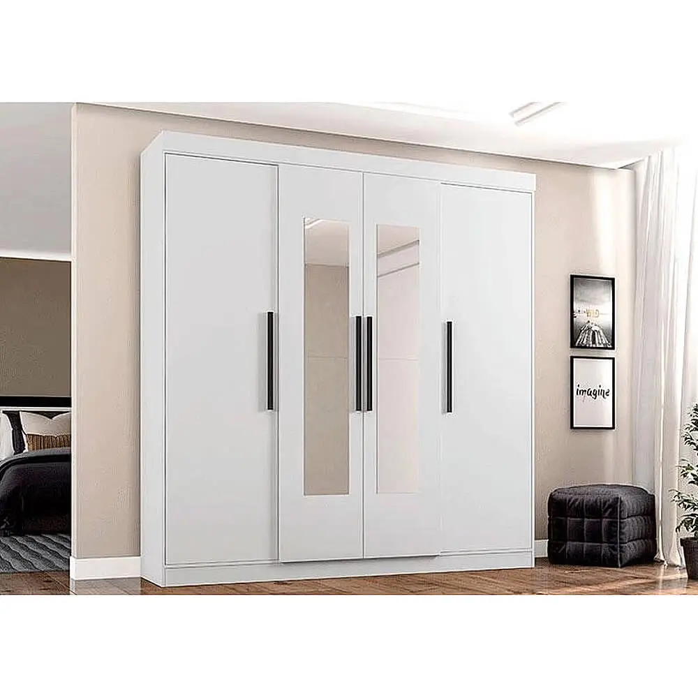 Guarda Roupa B23066 Casal 4 Portas 3 Gavetas Araplac - Imagem 4