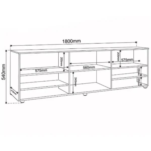 RACK BELA MEL/OFF WHITE - VIERO MOVEIS - Imagem 3