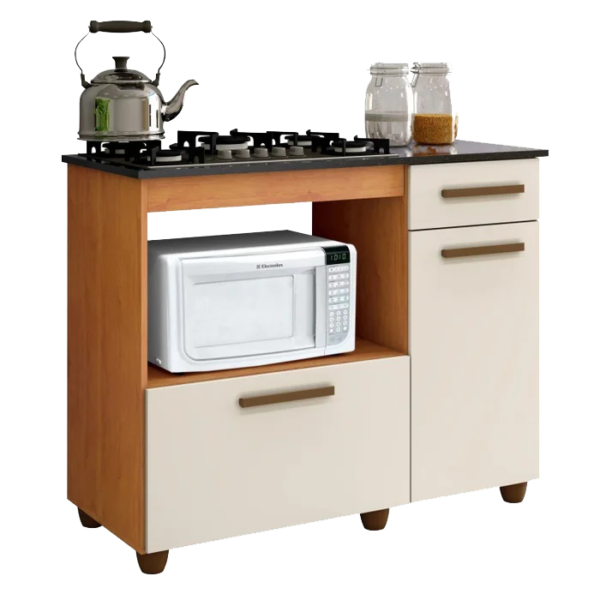 BALCAO COOKTOP 4 BOCAS VIOLETA BRANCO - KAIKI - Imagem 5