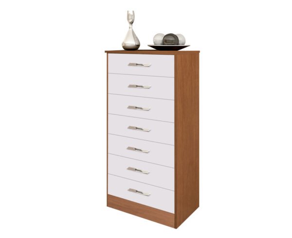 COMODA MACABU 7 GAVETAS CINAMOMO/OFF WHITE - PRIMICIA - Imagem 2