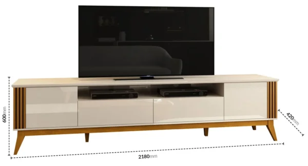 RACK MORGAN 2.2 OFF WHITE/CEDRO - EDN MOVEIS - Imagem 7