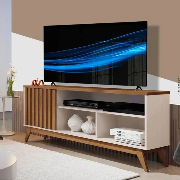RACK MALBEC RIPADO OFF WHITE/FREIJO- GERMAI MOVEIS