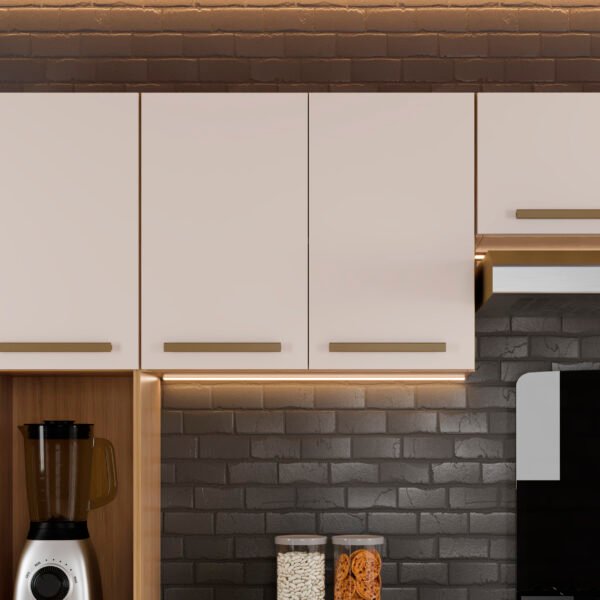 AEREO CRISTAL 2 PORTAS CINAMOMO/OFF WHITE - ARTE MOVEIS - Imagem 4