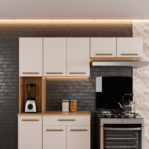 AEREO CRISTAL 2 PORTAS CINAMOMO/OFF WHITE - ARTE MOVEIS - Imagem 5