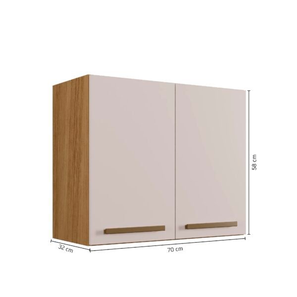 AEREO CRISTAL 2 PORTAS CINAMOMO/OFF WHITE - ARTE MOVEIS - Imagem 6