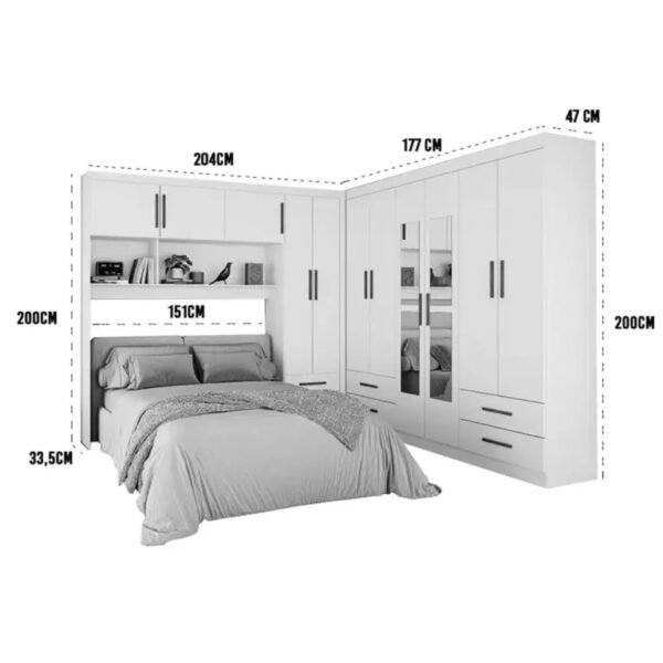 MODULADO CARIOCA HERCULES 11PT BRANCO - CARIOCA MOVEIS - Imagem 2