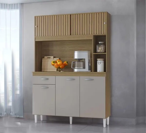KIT COZINHA DUDA 1,20 DAMASCO RIP 3D/OFF WHITE - POQUEMA