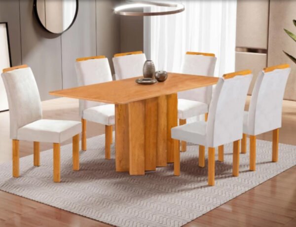 Mesa Recife 160x80 C/6 Cadeiras Londres - Cel Móveis