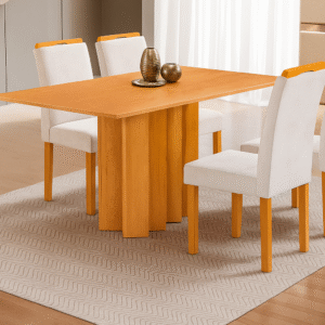 Mesa Recife 120x80 4 Cadeiras Londres - Cel Móveis