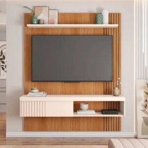PAINEL JADE 1.8 FREIJO/OFF WHITE - CAEMMUN MOVELARIA