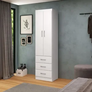 Guarda Roupa Camiseiro Texas Solteiro 2 Portas 3 Gavetas San Marino