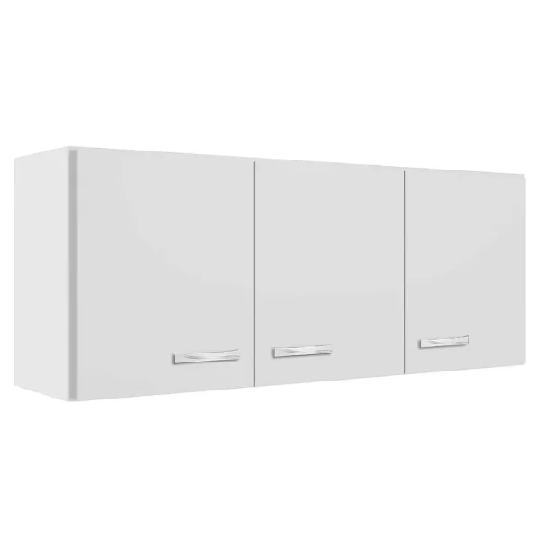 ARMÁRIO AÉREO EVIDENCIA 120CM 3 PORTAS EVIDENCIA COR BRANCO