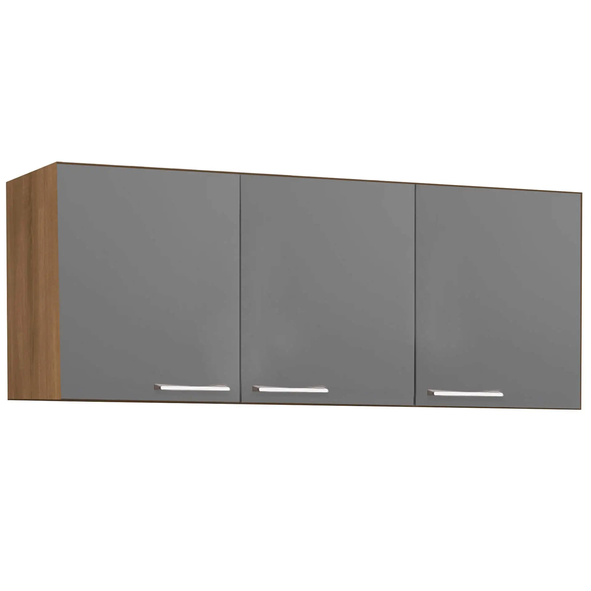 ARMÁRIO AÉREO CAROL 3 PORTAS RUD RACK COR MEL CINZA