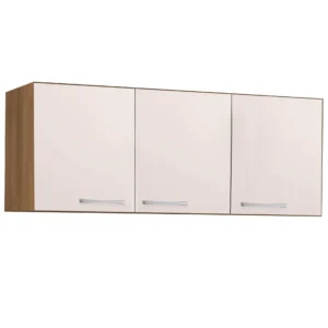 ARMÁRIO AÉREO CAROL 3 PORTAS RUD RACK COR MEL AREIA