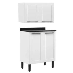 ARMÁRIO AÉREO COM BALCÃO FLORENÇA 70CM 4 PORTAS ITATIAIA COR BRANCO