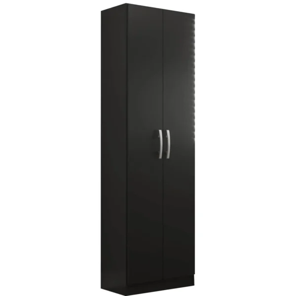 ARMÁRIO MULTIUSO MILÃO COM 2 PORTAS E 4 PRATELEIRAS EVIDENCIA COR PRETO
