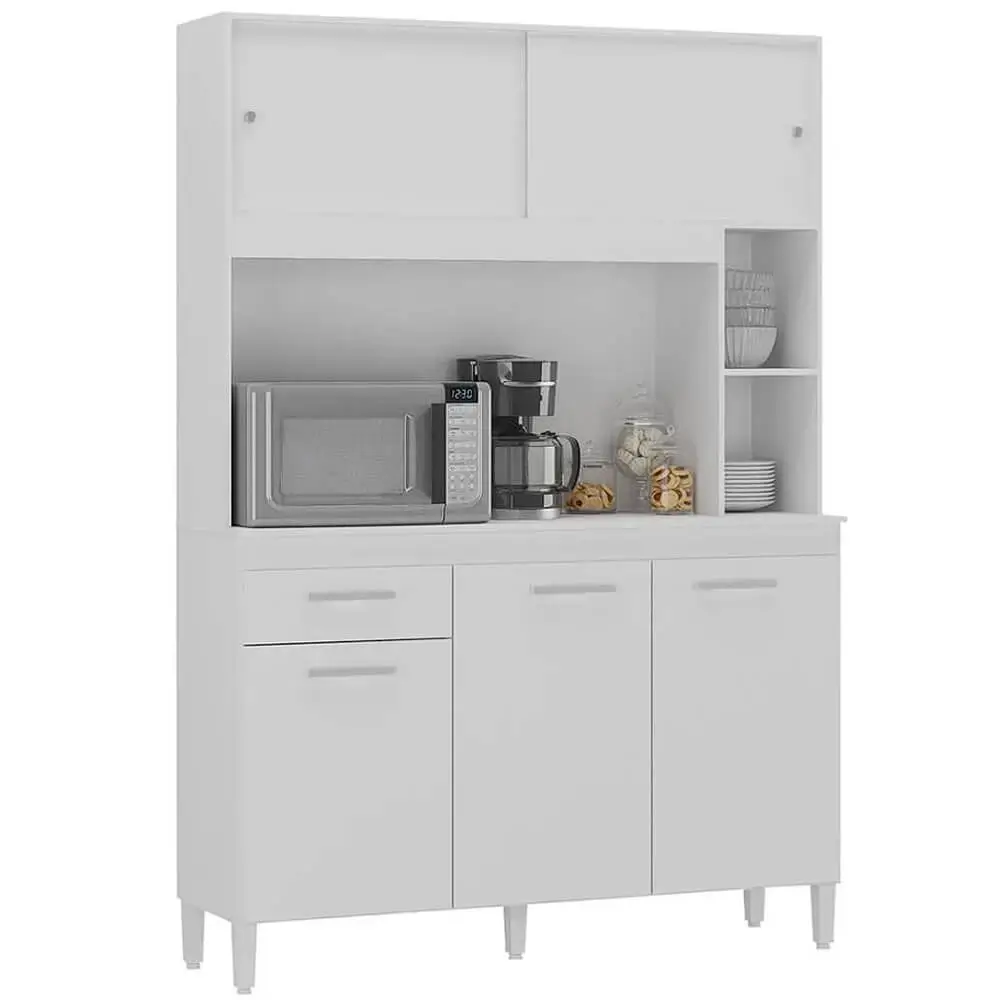 ARMÁRIO DE COZINHA CEARA 5 PORTAS 1 GAVETA ATUALLE COR BRANCO