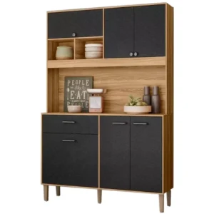 Armário de Cozinha Erva Doce 120cm 6 Portas 1 Gaveta Nicioli