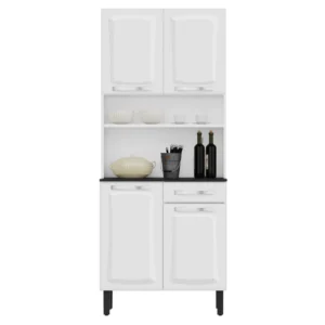 ARMÁRIO DE COZINHA PRATIKA 4 PORTAS 1 GAVETA ITATIAIA COR BRANCO
