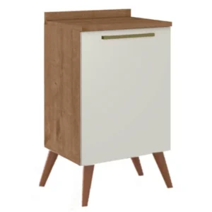 BALCÃO FAVORITA 1 PORTA PARA COZINHA ZANZINI COR NATURA OFF WHITE