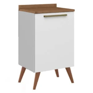 BALCÃO FAVORITA 1 PORTA PARA COZINHA ZANZINI COR BRANCO NATURA